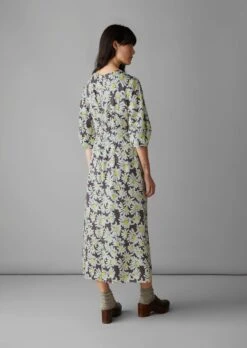 Rounded Sleeve Painted Daisy Dress | Billi Flower Yellow -Falke Store WDRUS12 6