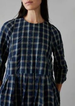 Seersucker Check Cotton Dress | Myrtle 11 Seersucker Check Cotton Dress | Myrtle -Falke Store WDRUS19 2