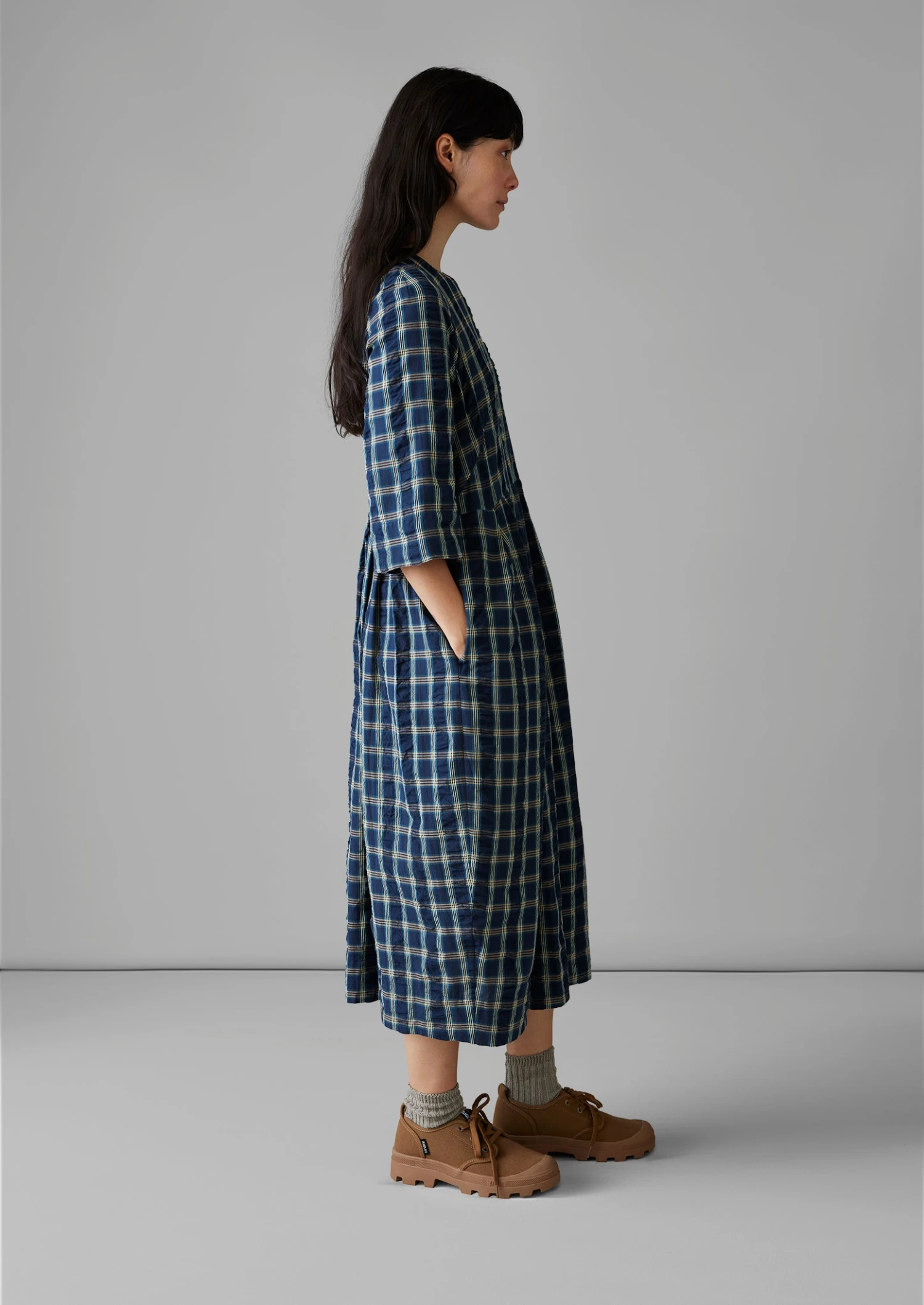 Seersucker Check Cotton Dress | Myrtle 6 Seersucker Check Cotton Dress | Myrtle - Image 4