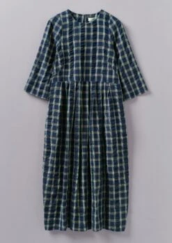 Seersucker Check Cotton Dress | Myrtle