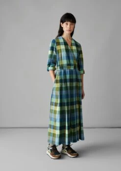 Cabin Check Organic Cotton Dress | Juniper -Falke Store WDRUS31 3