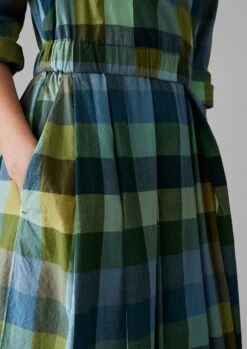 Cabin Check Organic Cotton Dress | Juniper -Falke Store WDRUS31 4