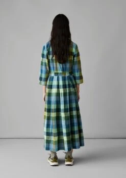 Cabin Check Organic Cotton Dress | Juniper -Falke Store WDRUS31 6