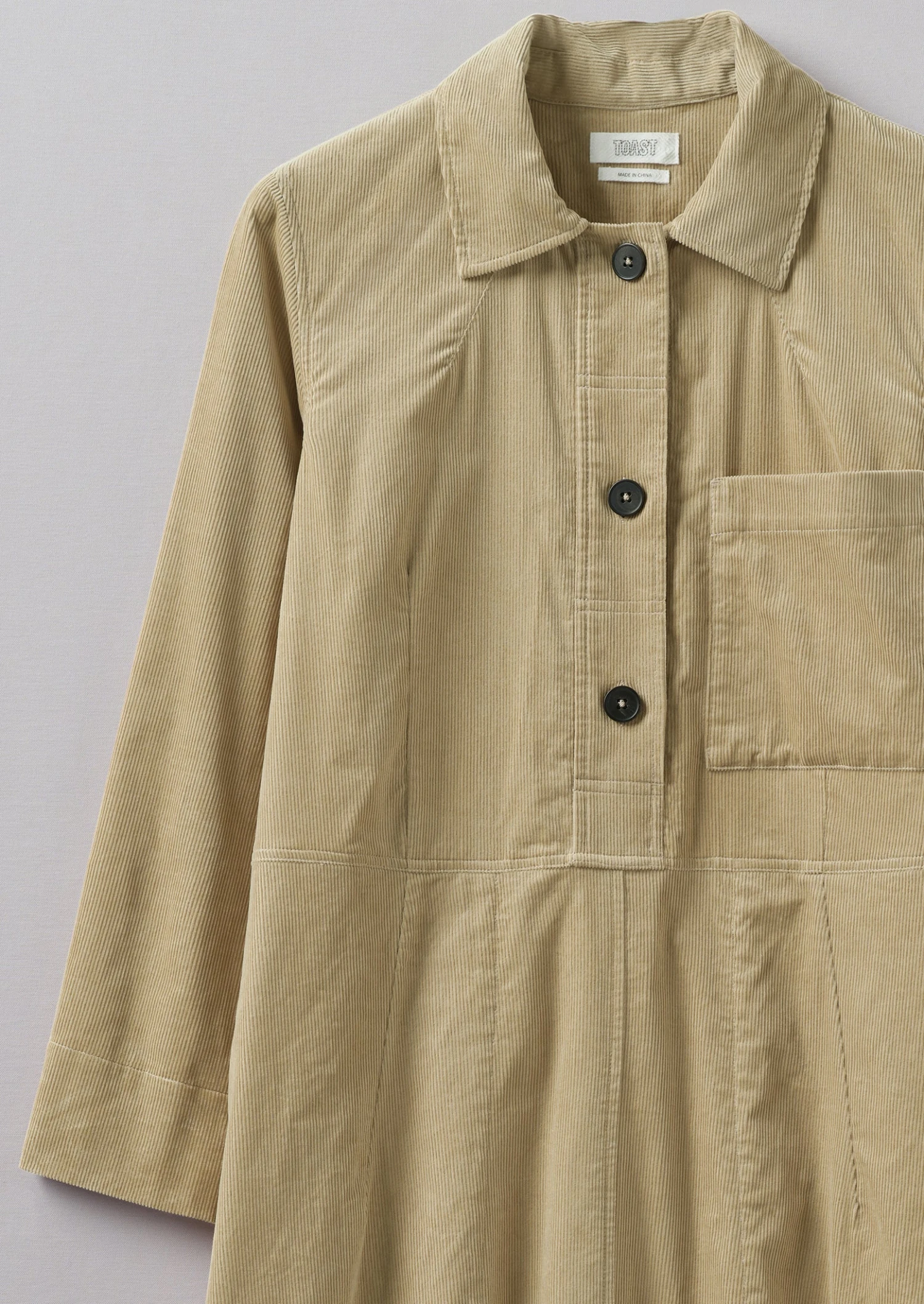 Open Collar Needlecord Shirt Dress | Bulrush 9 Open Collar Needlecord Shirt Dress | Bulrush - Image 7