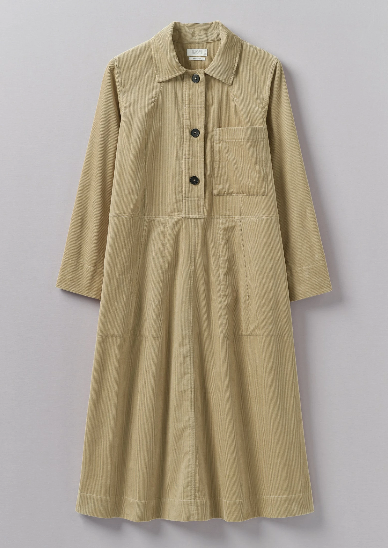 Open Collar Needlecord Shirt Dress | Bulrush 3 Open Collar Needlecord Shirt Dress | Bulrush