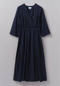 Indigo Cotton Twill Dress | Indigo