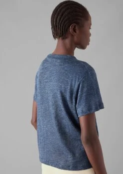 Linen Boy Tee | Charcoal Melange -Falke Store WJETS34 6