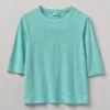 Cleo Cotton Half Sleeve Tee | Sea Green -Falke Store WJETW02 seagreen 0