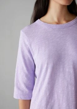 Cleo Garment Dyed Organic Cotton Tee | Lupine -Falke Store WJEUS07 7