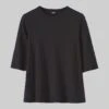 Cleo Garment Dyed Organic Cotton Tee | Carbon Black -Falke Store WJEUS07 carbonblack 0