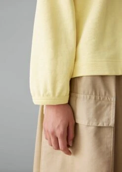 Cotton Jersey Raglan Sweatshirt | Yellow -Falke Store WJEUS08 9