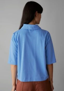 Dry Organic Cotton Jersey Shirt | Cornflower -Falke Store WJEUS17 4 5dee23ac a249 45db 82f3 0457847fd743