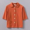 Dry Organic Cotton Jersey Shirt | Russet Orange 1 Dry Organic Cotton Jersey Shirt | Russet Orange -Falke Store WJEUS17 russetorange 0
