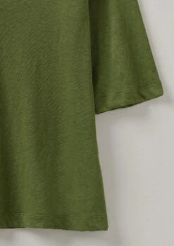 Round Collar Cotton Hemp Tee | Propagator Green -Falke Store WJEUS29 9