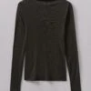 Aster Wool Tencel High Neck Tee | Black Coffee 2 Aster Wool Tencel High Neck Tee | Black Coffee -Falke Store WJEUS32 blackcoffee 0