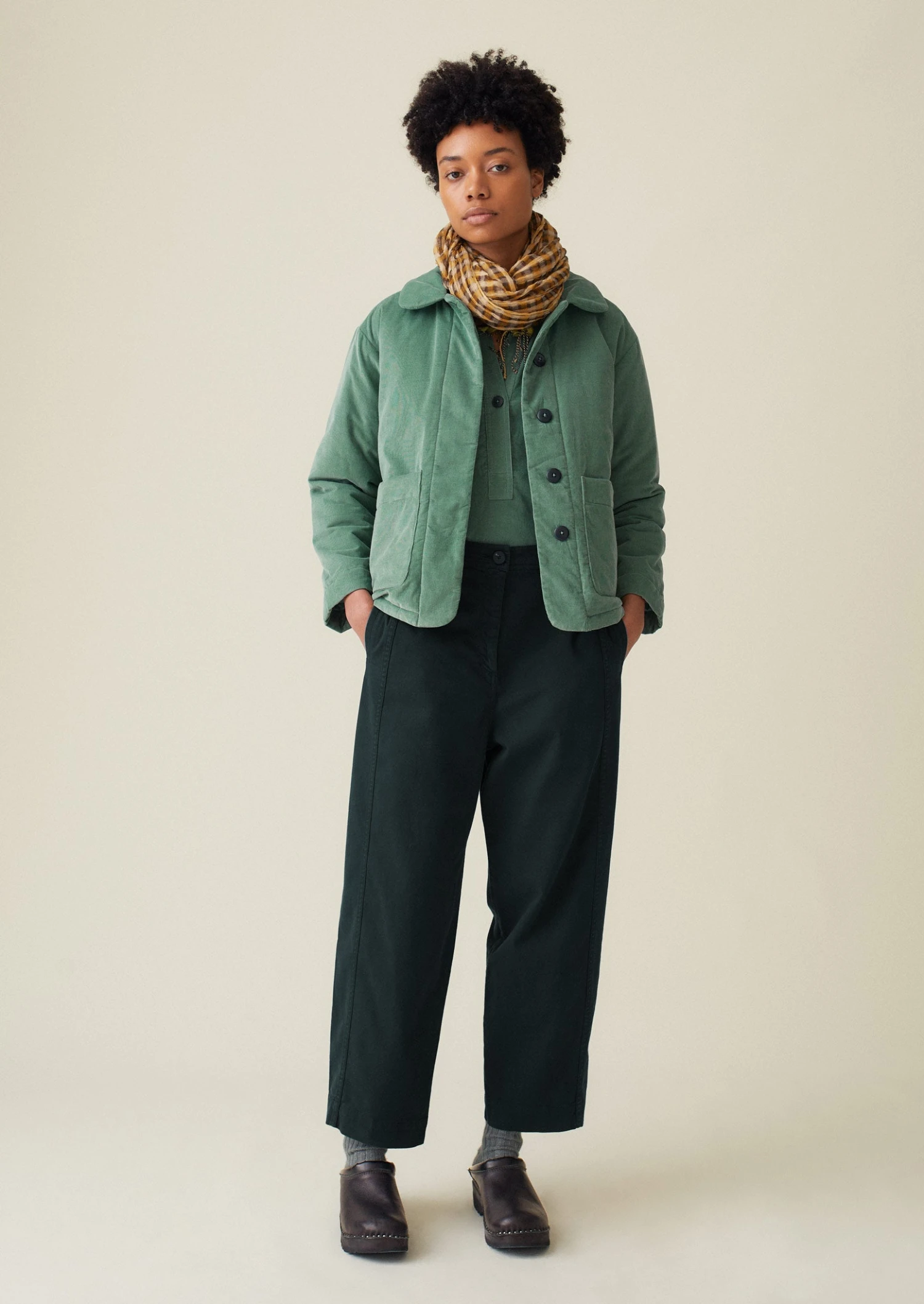 Flat Front Cotton Twill Trousers | Slate 4 Flat Front Cotton Twill Trousers | Slate - Image 2