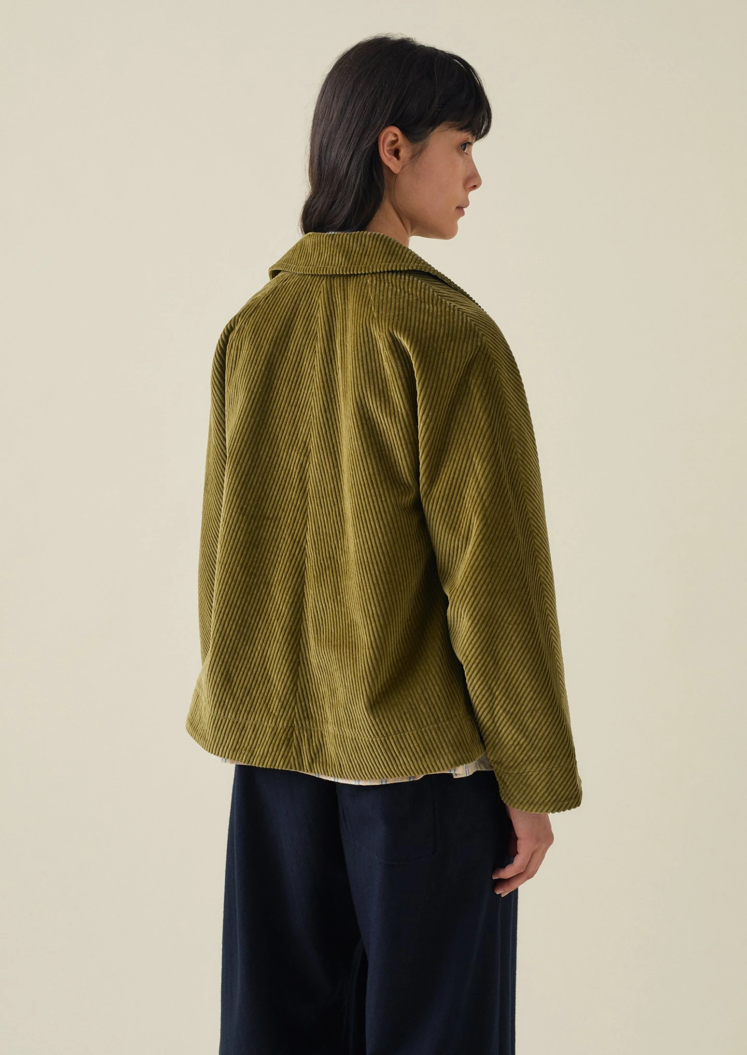 Organic Cord Swingy Jacket | Woodland Green 8 Organic Cord Swingy Jacket | Woodland Green - Image 6