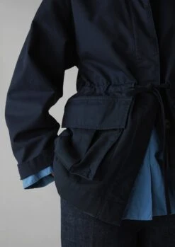 Compact Organic Cotton Utility Jacket | Liquorice -Falke Store WJKUS05 4