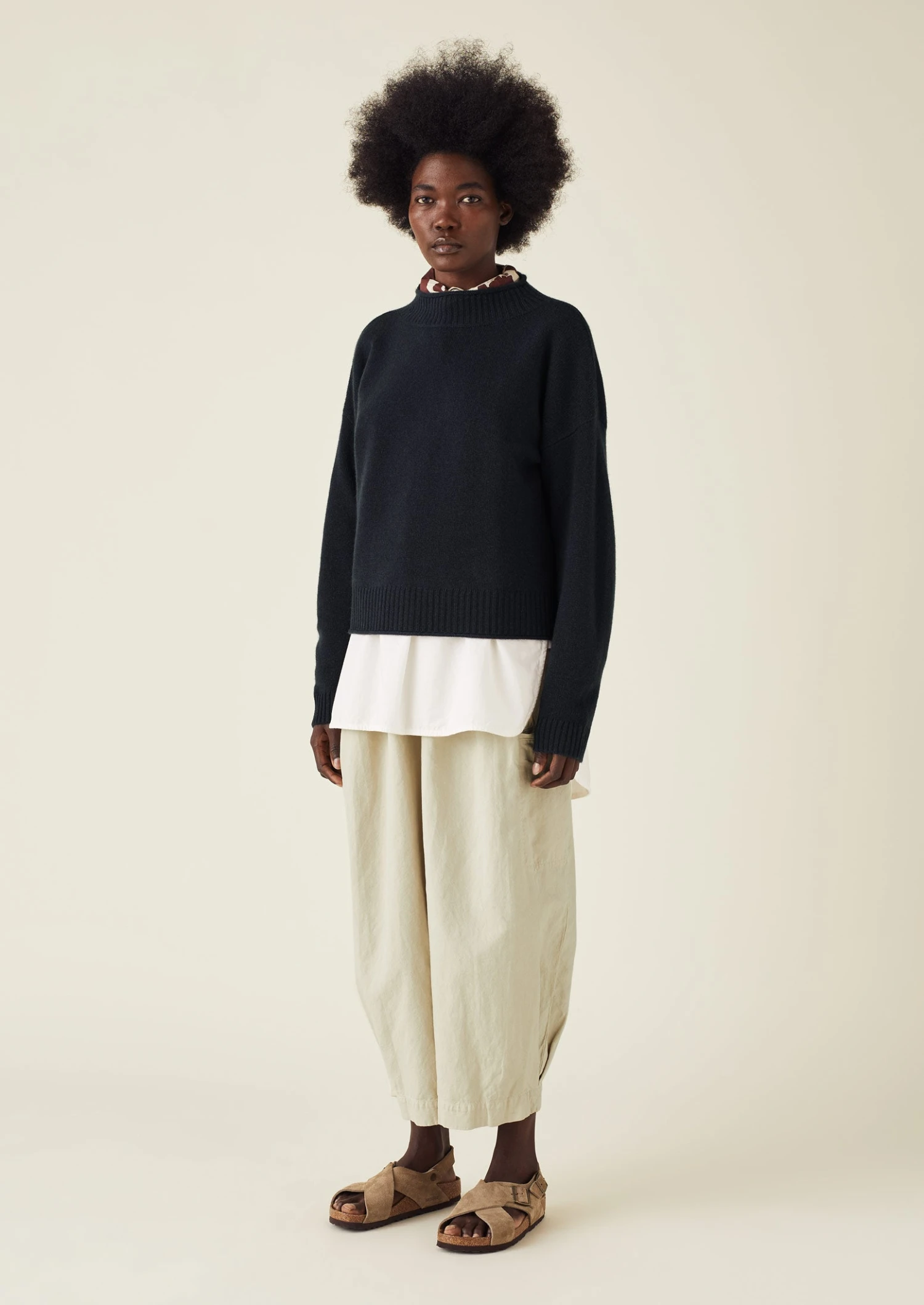 Wool Cashmere Mariner Sweater | Dark Navy 4 Wool Cashmere Mariner Sweater | Dark Navy - Image 2