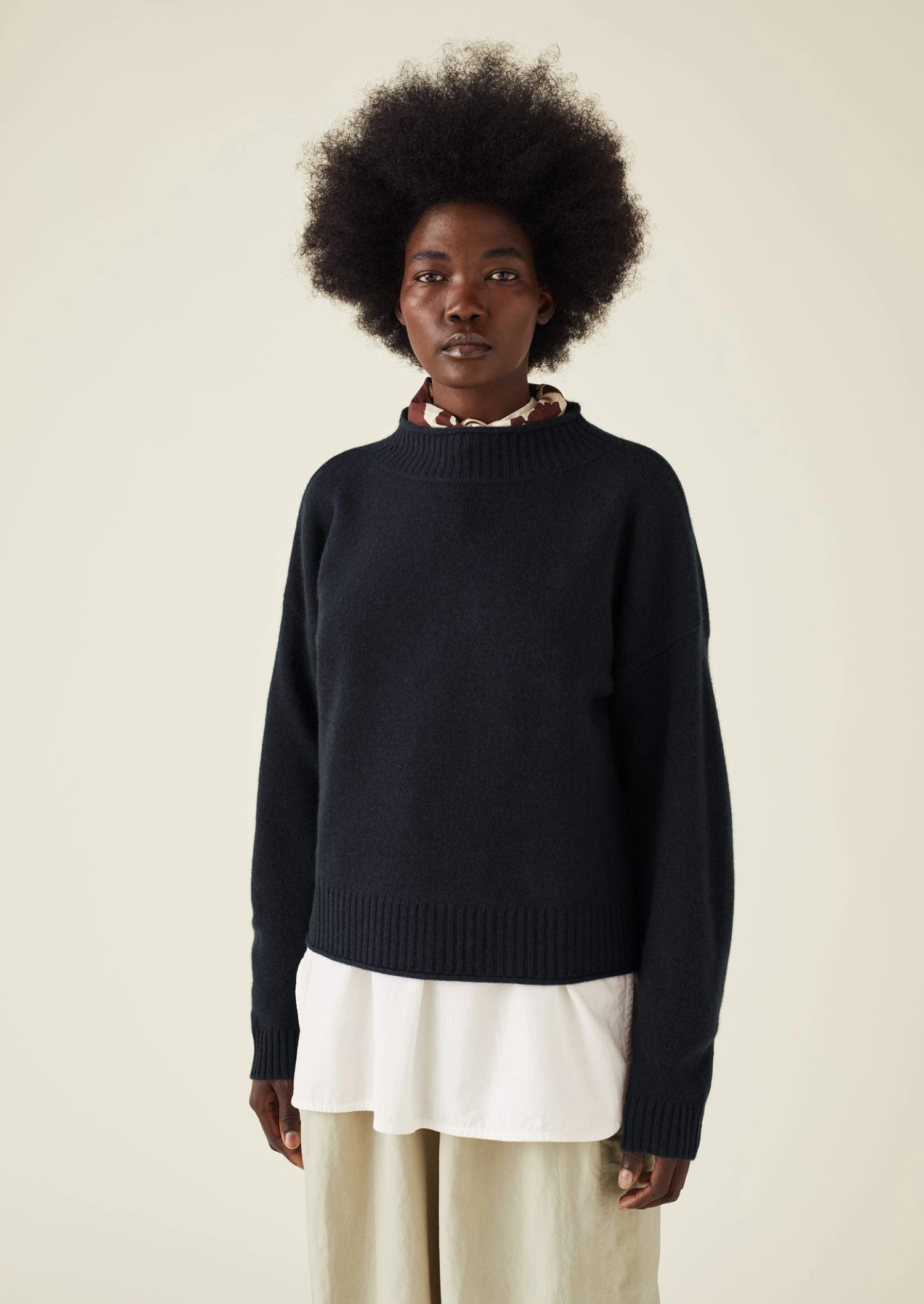 Wool Cashmere Mariner Sweater | Dark Navy 5 Wool Cashmere Mariner Sweater | Dark Navy - Image 3