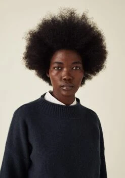 Wool Cashmere Mariner Sweater | Dark Navy 11 Wool Cashmere Mariner Sweater | Dark Navy -Falke Store WKNSW19 3