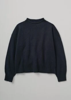 Wool Cashmere Mariner Sweater | Dark Navy