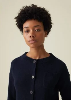 Wool Cashmere Cardigan | Midnight -Falke Store WKNTS07 2