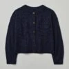 Wool Cashmere Cardigan | Midnight -Falke Store WKNTS07 midnight