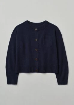 Wool Cashmere Cardigan | Midnight