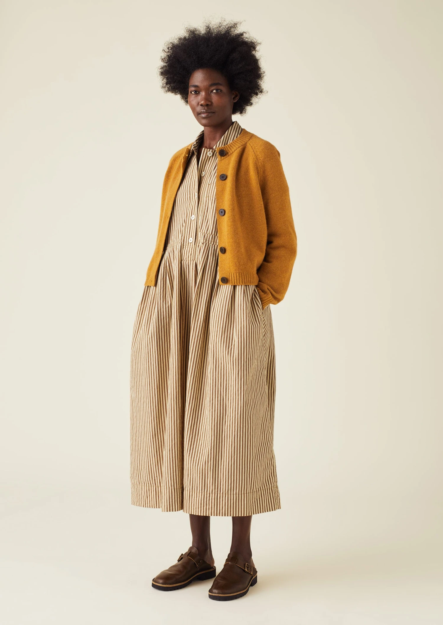 Wool Cashmere Raglan Cardigan | Ginger Melange 4 Wool Cashmere Raglan Cardigan | Ginger Melange - Image 2