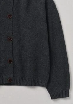 Wool Cashmere Raglan Cardigan | Charcoal -Falke Store WKNTW10 12
