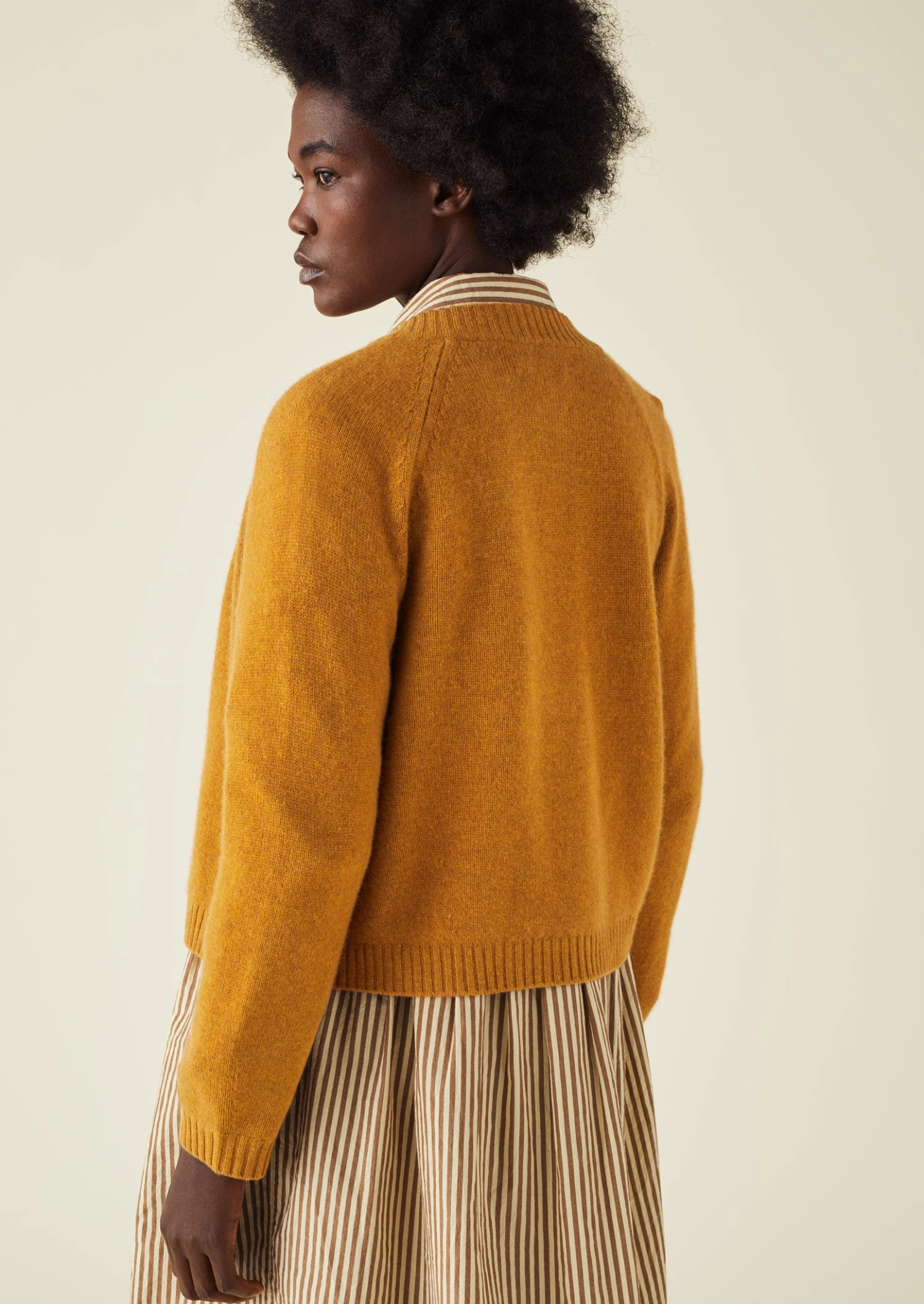 Wool Cashmere Raglan Cardigan | Ginger Melange 7 Wool Cashmere Raglan Cardigan | Ginger Melange - Image 5