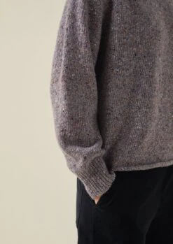 Flecky Wool Cashmere Sweater | Thistle -Falke Store WKNTW30 5