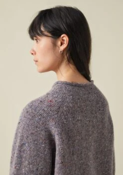 Flecky Wool Cashmere Sweater | Thistle -Falke Store WKNTW30 6