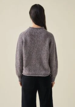 Flecky Wool Cashmere Sweater | Thistle -Falke Store WKNTW30 7