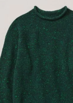 Flecky Wool Cashmere Sweater | Emerald -Falke Store WKNTW30 8
