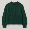 Flecky Wool Cashmere Sweater | Emerald -Falke Store WKNTW30 emerald 0