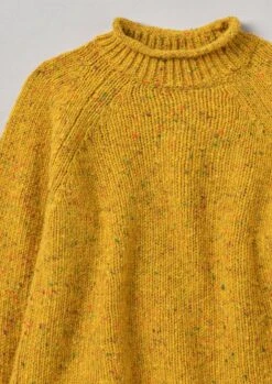 Donegal Wool Easy Sweater | Mimosa Yellow -Falke Store WKNTW36 15