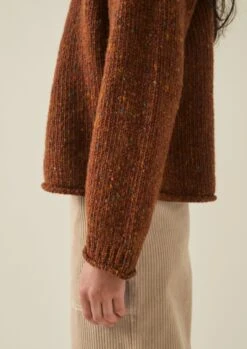 Donegal Wool Easy Sweater | Cinnamon -Falke Store WKNTW36 2