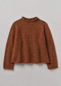Donegal Wool Easy Sweater | Cinnamon