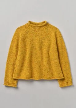 Donegal Wool Easy Sweater | Mimosa Yellow