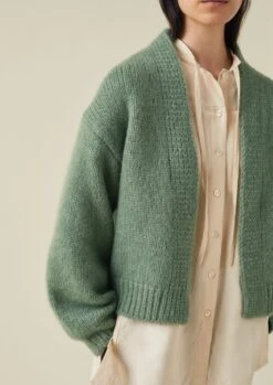 Lofty Alpaca Blend Cardigan | Mint -Falke Store WKNTW47 2
