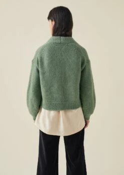 Lofty Alpaca Blend Cardigan | Mint -Falke Store WKNTW47 3
