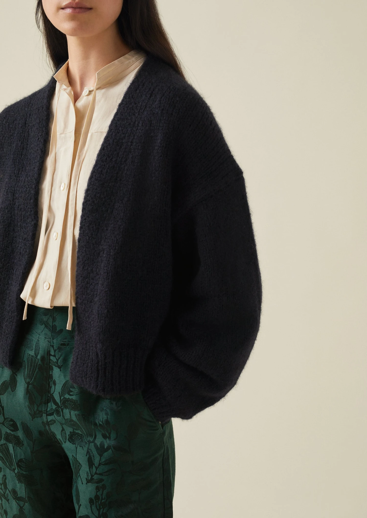 Lofty Alpaca Blend Cardigan | Navy 4 Lofty Alpaca Blend Cardigan | Navy - Image 2