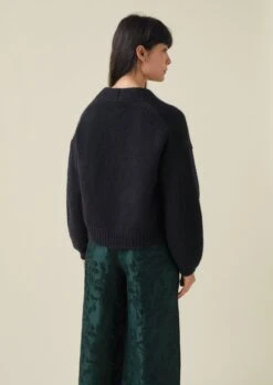 Lofty Alpaca Blend Cardigan | Navy 7 Lofty Alpaca Blend Cardigan | Navy -Falke Store WKNTW47 5