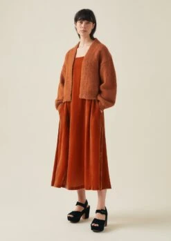 Lofty Alpaca Blend Cardigan | Pumpkin -Falke Store WKNTW47 8