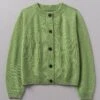 Wool Cashmere Raglan Cardigan | Pea Shoot -Falke Store WKNUS06 peashoot 0