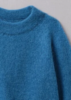 Lofty Alpaca Blend Sweater | Soft Cornflower -Falke Store WKNUS08 5