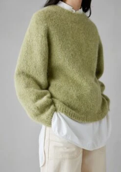 Lofty Alpaca Blend Sweater | Pea Shoot -Falke Store WKNUS08 7