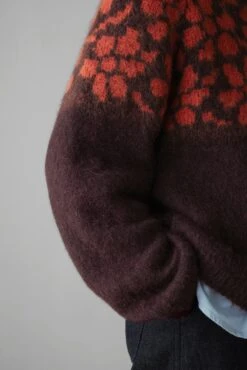 Trailing Floral Alpaca Blend Sweater | Plum/Orange -Falke Store WKNUS10 3